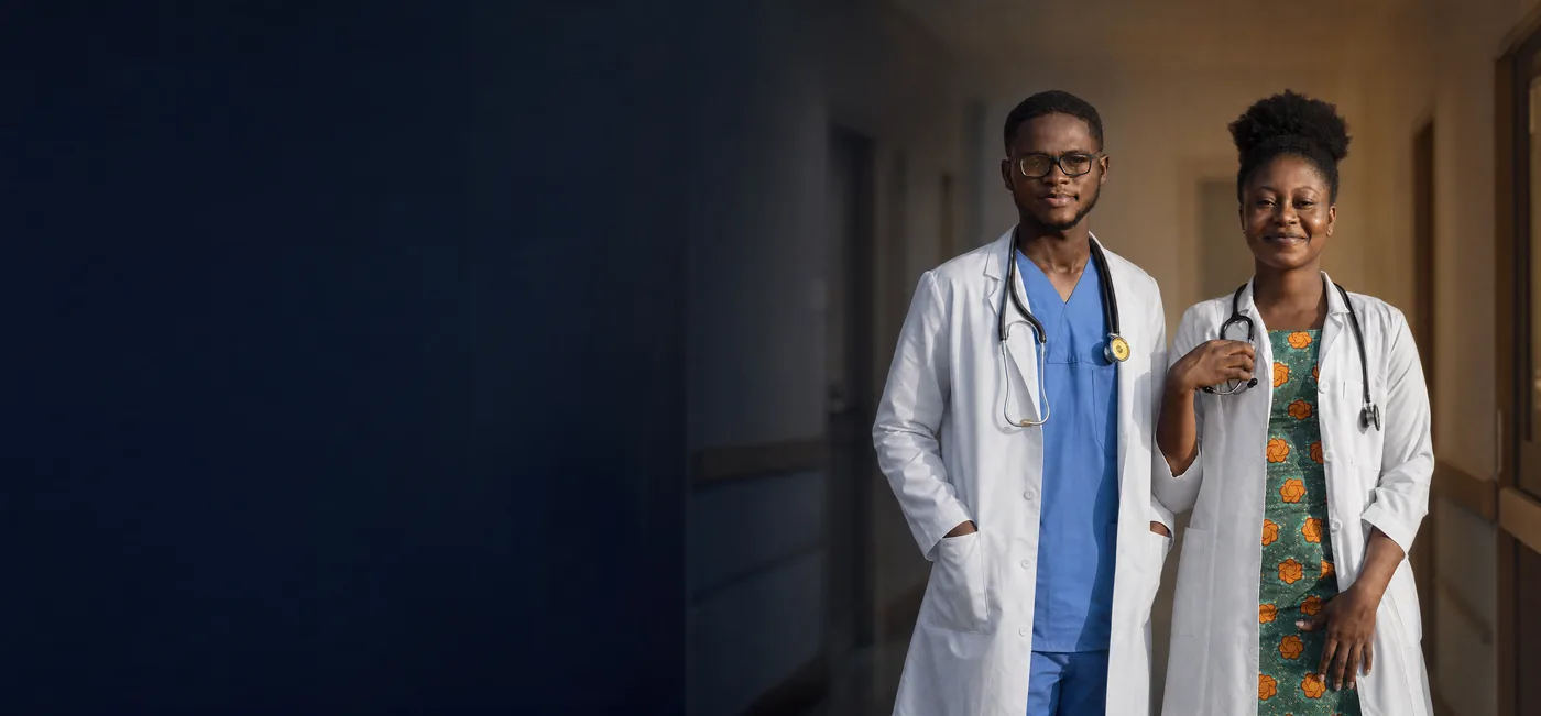 Doctors caring for patients in Ghana