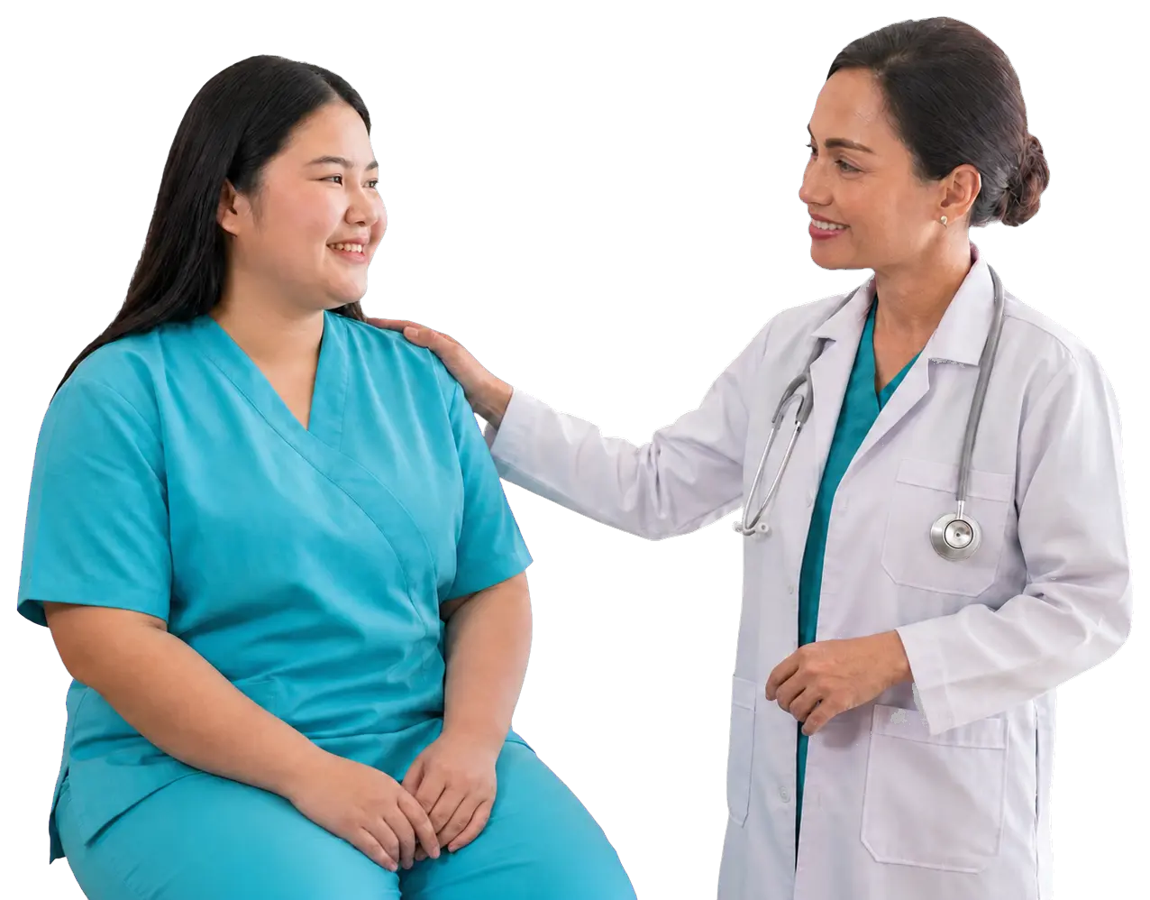 Doctor consulting a patient about weight management