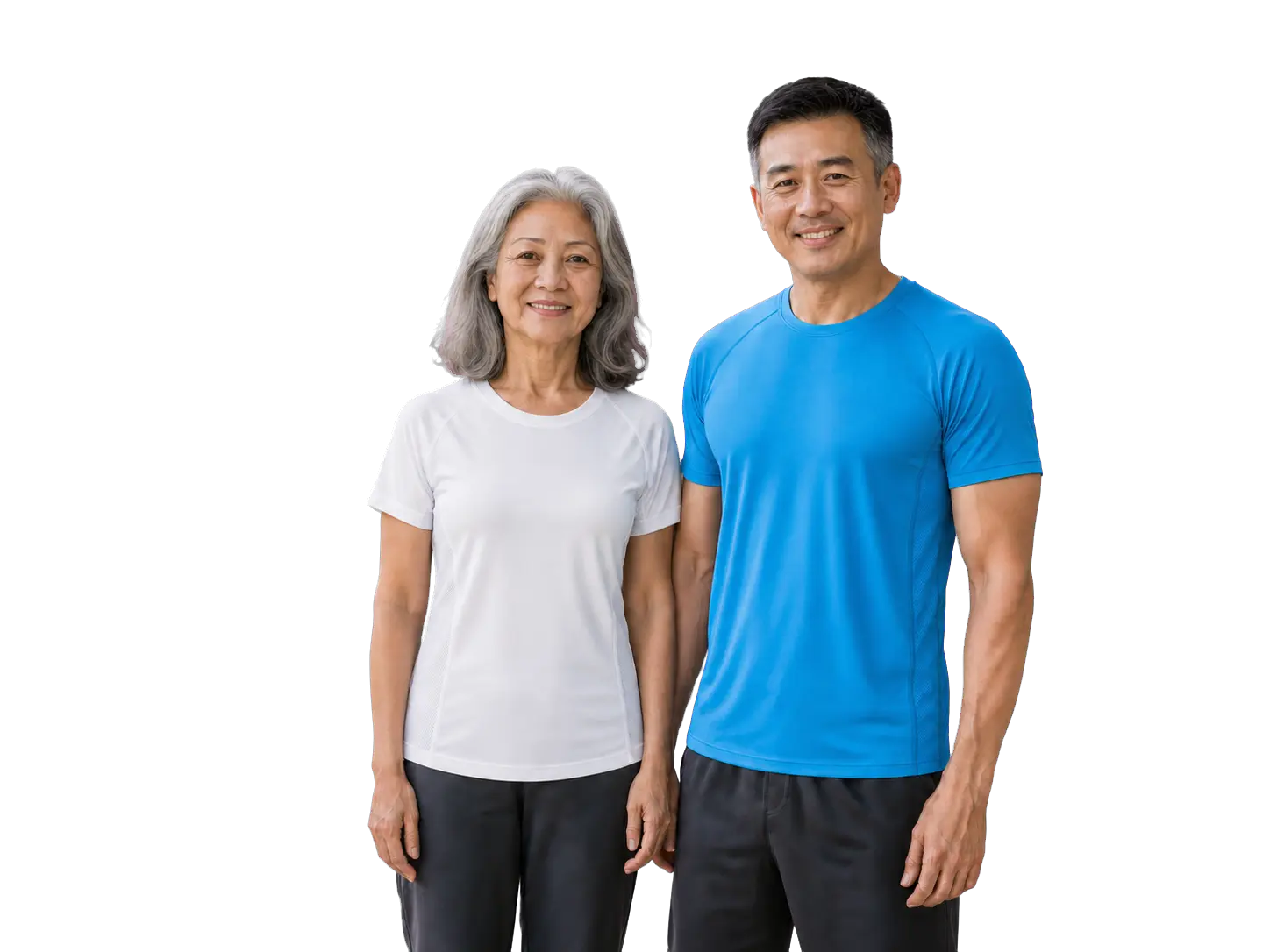 Two people enjoying an active and healthy lifestyle